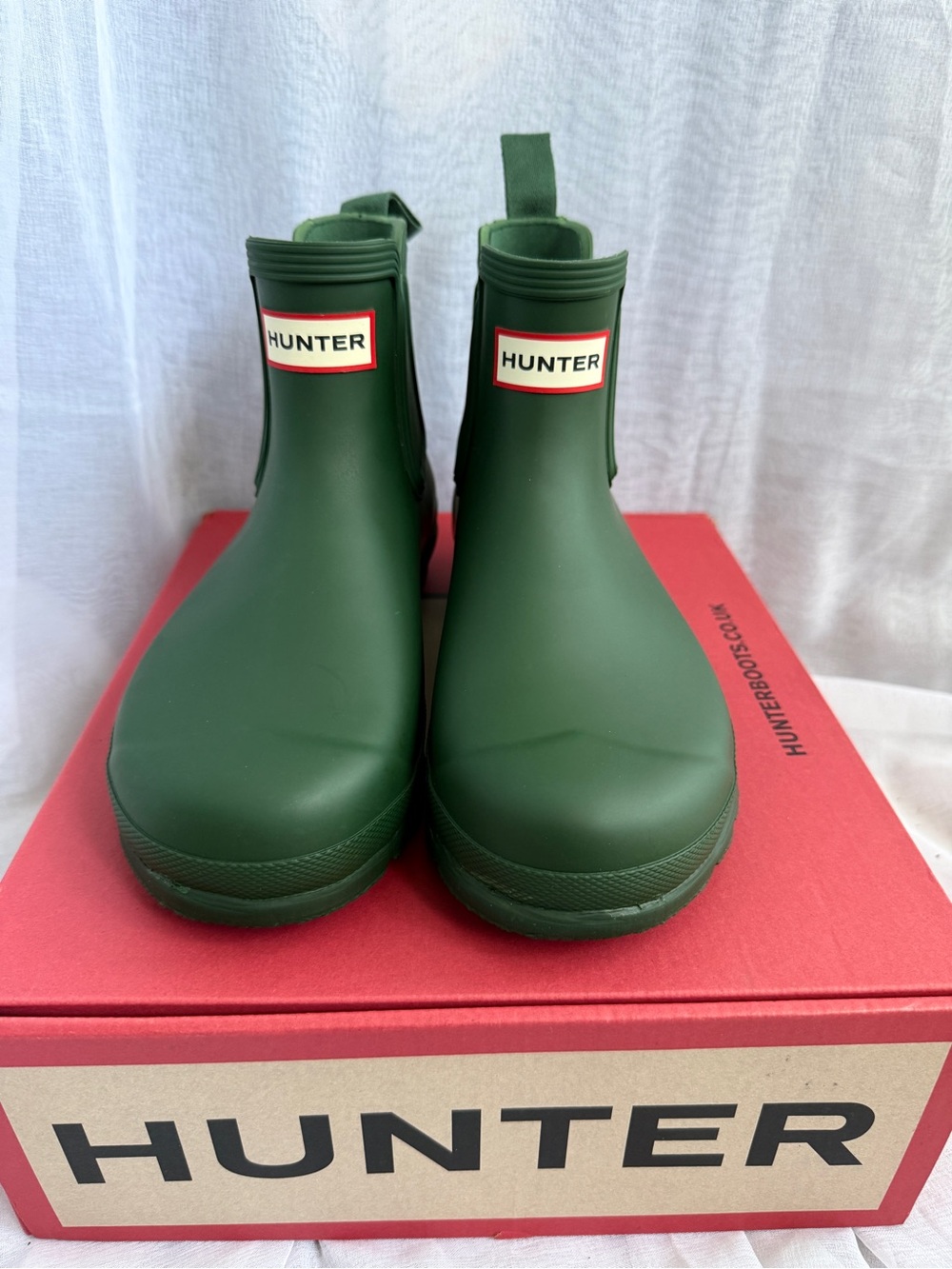 Hunter Original Chelsea Rain Boots in Dark Green